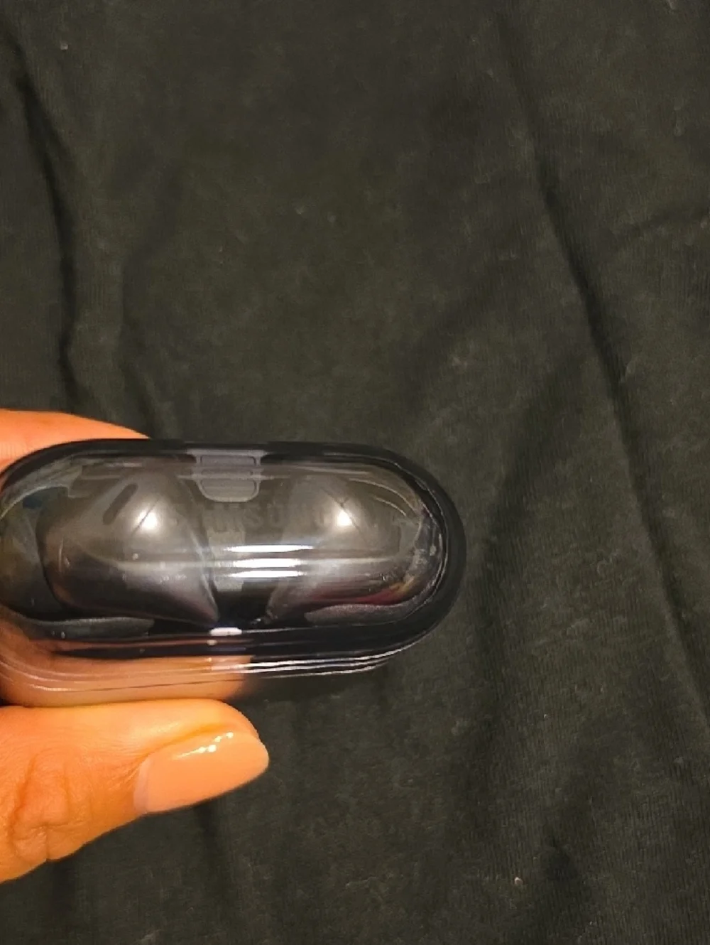 Samsung Silver True Wireless Earbud Charging Case with Clear Top